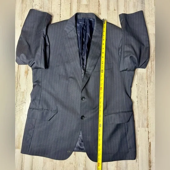 Brooks Brothers 1818 Regent Blazer Mens 44S  Navy Blue Virgin Wool Career Read* - Picture 5 of 12